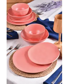 Pjata set 24 copë - B3000, Ngjyra: Pjeshkë