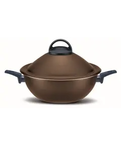 PENSOFAL Tenxhere VapSì wok 2 doreza +mbulese me vrima+pirun+kapak (24cm)