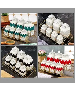 Kavanoz për erëza set porcelani 7c