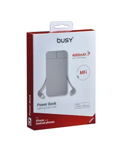 Power Bank Busy 4000 Mah Mfi , Micro