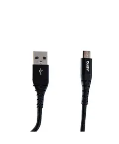 Kabëll Busy Micro Usb  1, 8M Braided,  Zezë