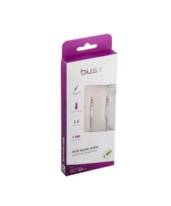 Kabëll Busy Audio Cable 1M 3, 5 Metal Silver