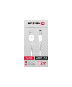 Kabëll Telefoni Swissten Data Usb, Micro Usb 1.2M  71506010 Bardhë
