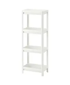 IKEA VESKEN Raft plastik, 37x23x101cm / bardhë, Ngjyra: Bardhë
