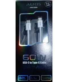 Kabëll Telefoni Auris Usb-C To Tybe -C Cable 60 W