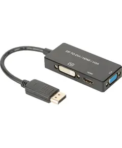 Konvertues  Digitus Displayport  > Hdmi,  Dvi,  Vga  Stbu  0, 2M Mbushës 4K Uhd 30Hz,  Zezë