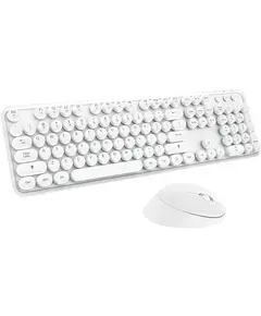 Set Tastierë , Maus Serioux 9910Wh Wireless Usb Tastierë , Maus Bardhë