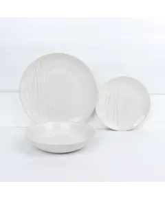 Set pjata porcelani 18 copë, bezhë, Ngjyra: Bezhë