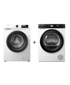 Lavatriçe Hisense WF1Q8041BW + Makine tharese Hisense DH3S802BW2
