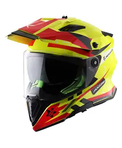 Axor X Cross Dual Visor  Flash Neon Yellow Red, Madhësia: L, Ngjyra: Verdhë