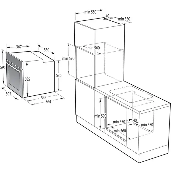 Furre montuese Gorenje BOSX6737E13BG, 6 image