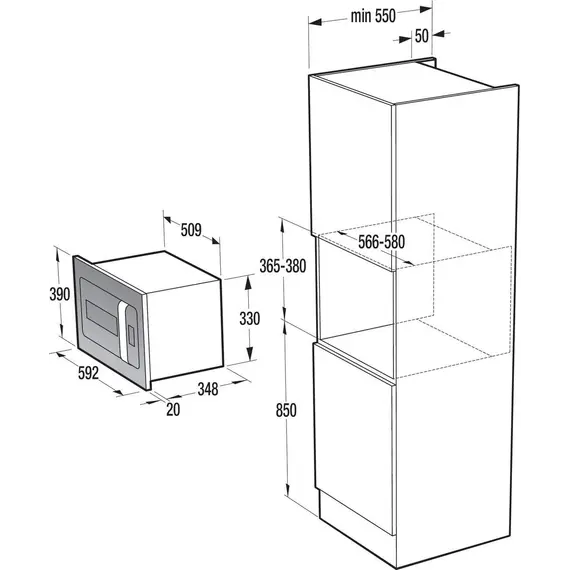 Mikrovale montuese Gorenje BM235ORAW, 4 image