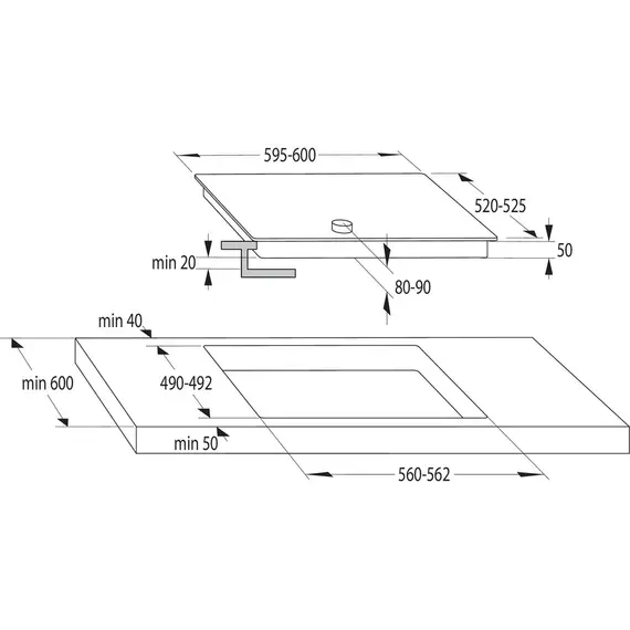 Pllake montuese Gorenje EC642CLB, 5 image