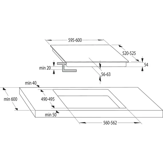 Pllake montuese induktive Gorenje IT641BCSC7, 2 image