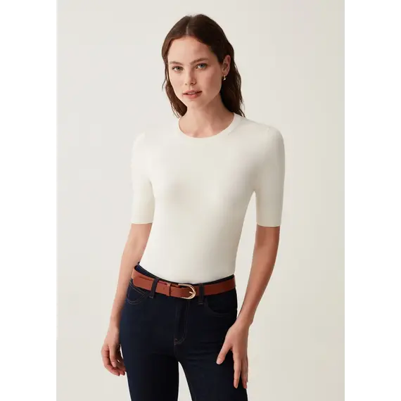 WOMEN'S SWEATER, Madhësia: L, Ngjyra: Bardhë