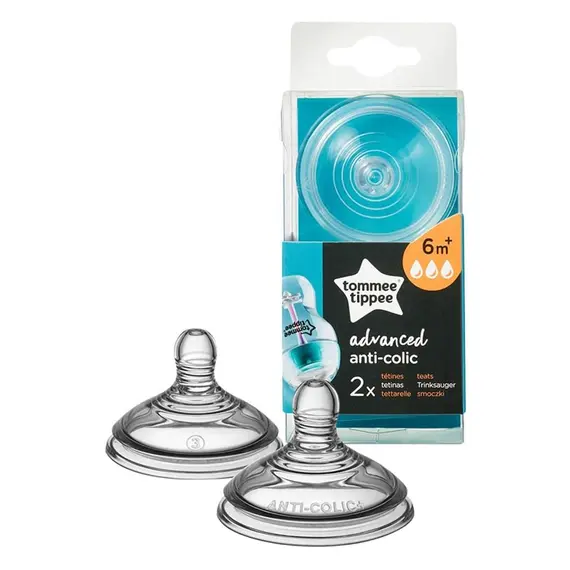 TT TEAT Silikon per shishe ANTI COLIC PLUS 6+ FAST FLOW 2/1
