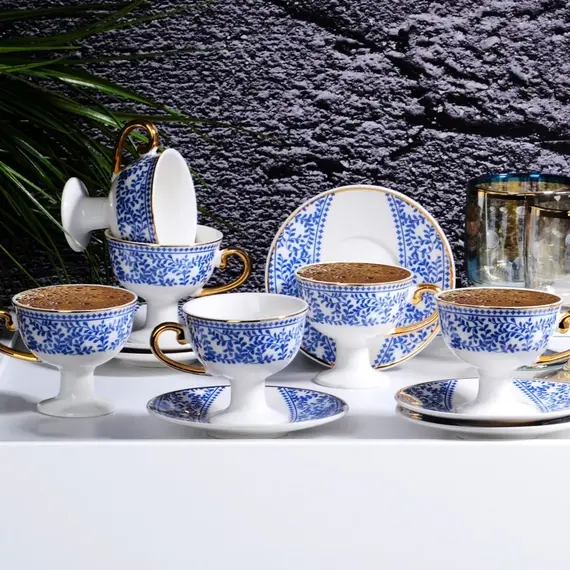 Filxhana set porcelani 6c, Ngjyra: Kaltërt