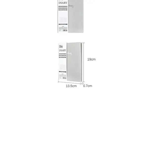 Fletore me kalendar B6 Stitchbound (Gray), Ngjyra: Hiri, 2 image