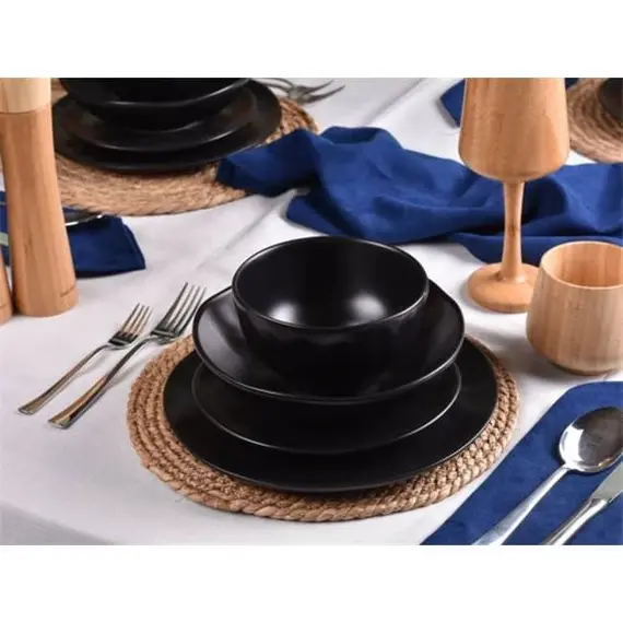 Pjata set 24 copë - B2998, Ngjyra: Zezë
