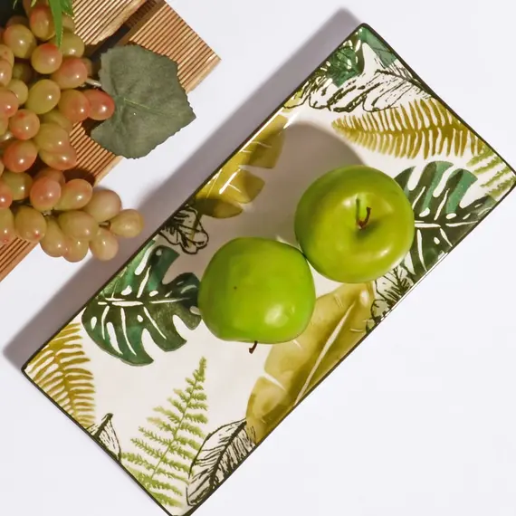 Pjatë drejtkëndëshe qeramike 17*36*3cm / PRT-4015
