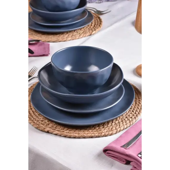 Pjata set 24 copë - B2997, Ngjyra: Kaltërt mbyllur