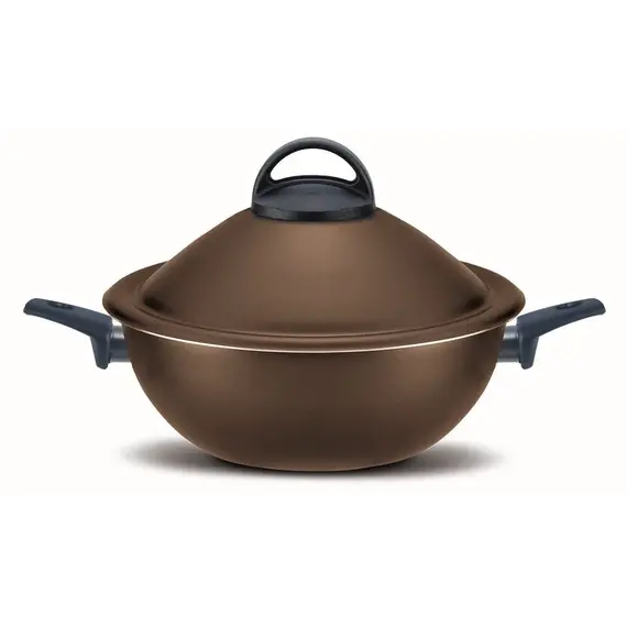 Tenxhere VapSì wok 2 doreza +mbulese me vrima+pirun+kapak (24cm)