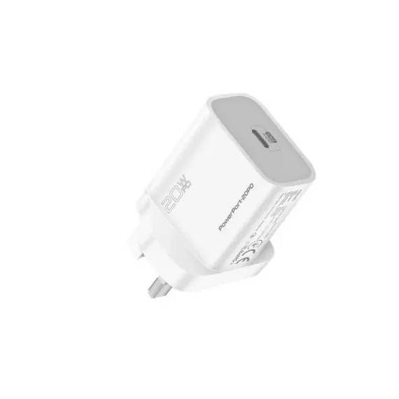 Mbushës Telefoni Promate Powerport  Porta Usb-C Bardhë"