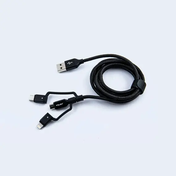 Kabëll Telefoni Busy Mfi Certif. 3In1 Cable 1.5M Braided, 3 image