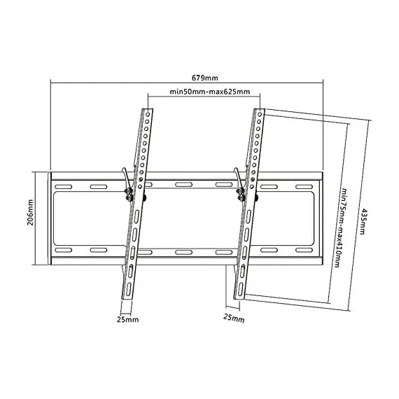 Mbajtëse Statike për Televizor  S-BOX 37-70",PLB 3446-T, 2 image
