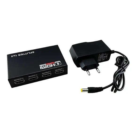Shpërndarës për HDMI Spliter 4x out 1x in FULL HD,1.4 HDMI, 2 image