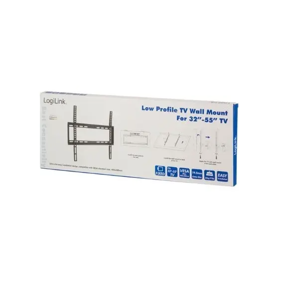 LogiLink Wall mount, 32''-55", fix, 19,5mm, 35 kg max for TV, 3 image