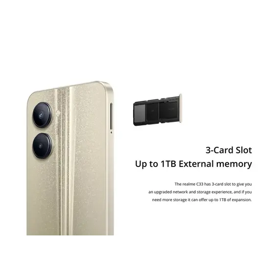 Telefon realme C33 RMX3624  4/64GB,e argjendë, 5 image