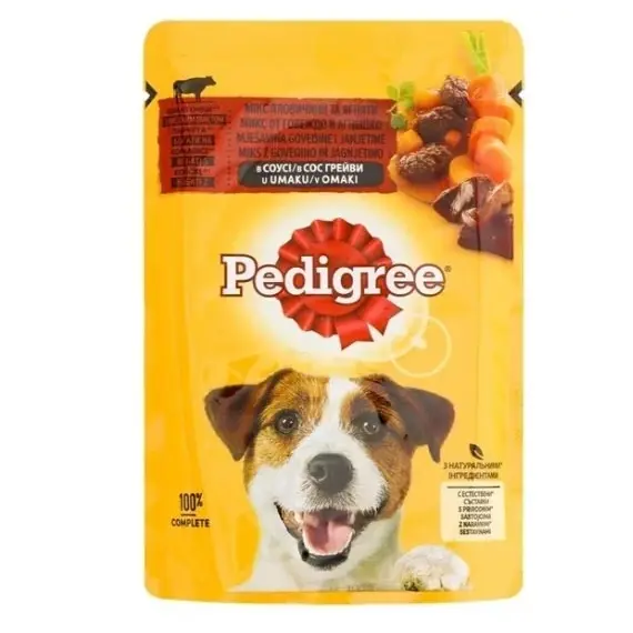 PEDIGREE CIG POUCH Viç dhe Qengj 100g/P24
