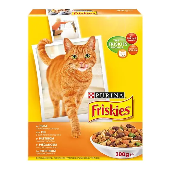 FRISKIES Mace me pulë dhe perime 300g/P10
