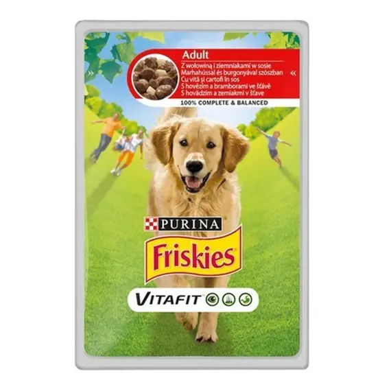 FRISKIES Adult mish gjedhi dhe karrot ne xhelatine 100g/P20