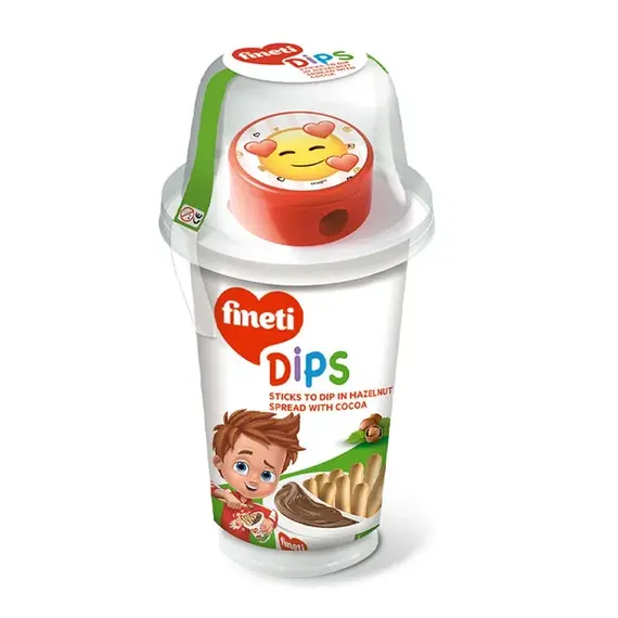 "Fineti Dips Hazelnut+Toy 45g/P8"