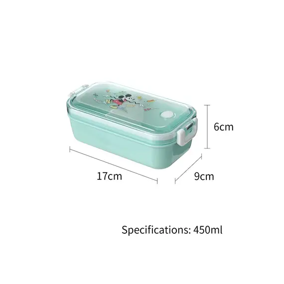 Kuti ushqimi Mickey Mouse 2.0 Bento Box 450mL(Mickey Mouse), Ngjyra: Mentë, 8 image