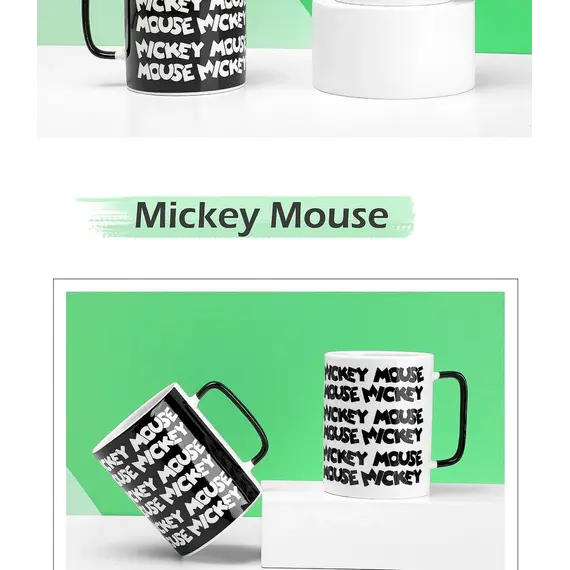 Tas qeramike Mickey Mouse Logo 410ml, 4 image