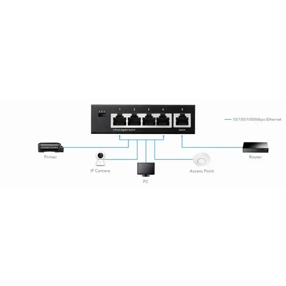 Switch Cudy GS105 5port Gigabit , 7 image