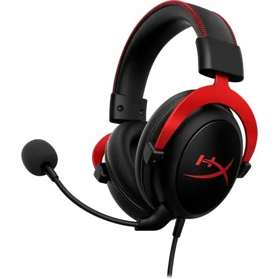 Kufje Gaming Hyperx Cloud II  Headset, 7.1 Sound, Over-Ear Zezë, Kuqe