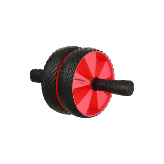 MINISO Sports - Double-wheel Ab Roller (Coral Red), Ngjyra: Kuqe