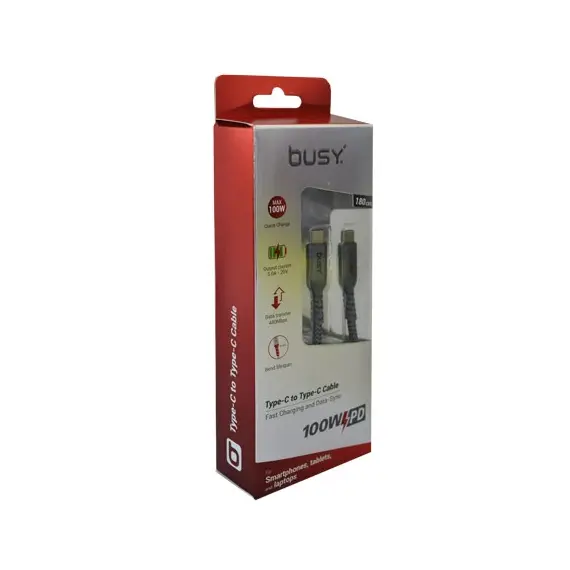 Kabëll Telefoni Busytype-C With Type-C Cable 1.8M Braided