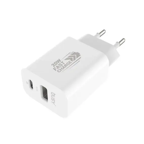 Mbushës telefoni Busy Wall Charger USB A & USB C PD 38W, 2 image