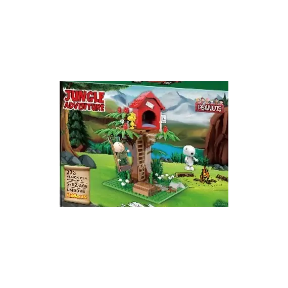 Lodër - Snoopy Jungle Adventure Building Blocks A(The Tree House, 287 copë)