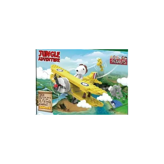Lodër - Snoopy Jungle Adventure Building Blocks A(Airplane, 275 copë)