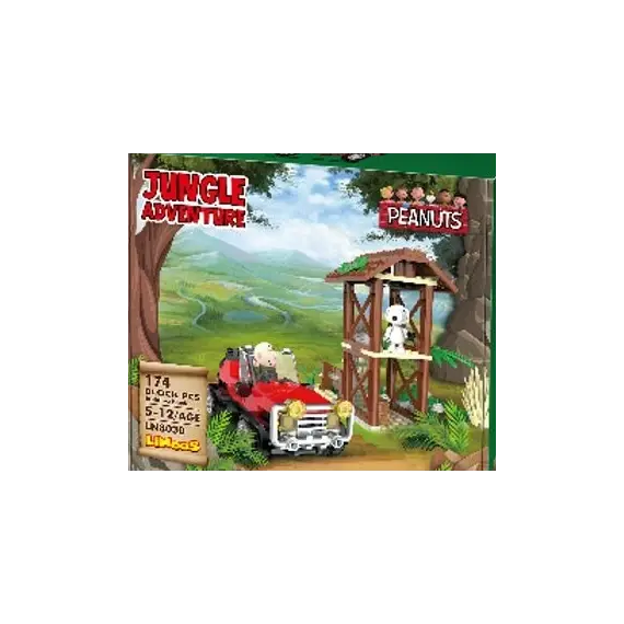 Lodër - Snoopy Jungle Adventure Building Blocks B(Abandoned Tower, 192 copë)