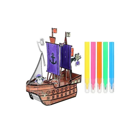 3D Puzzle për ngjyrosje (me 5 markera)