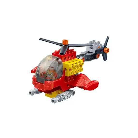 Lodër - Construction Vehicle Big Building Blocks(Helicopter, 17 copë)