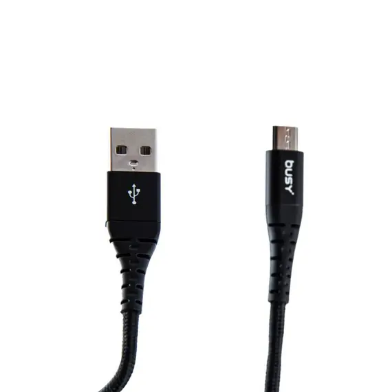 Kabëll Busy Micro Usb  1, 8M Braided,  Zezë