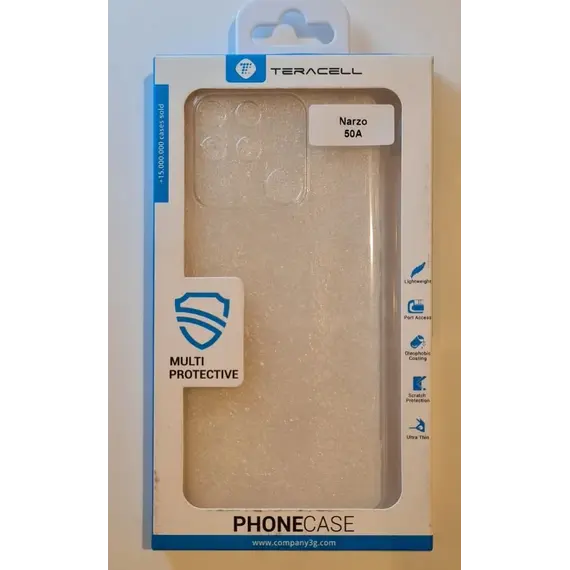Mbrojtëse për telefon realme Narzo 50A transparente